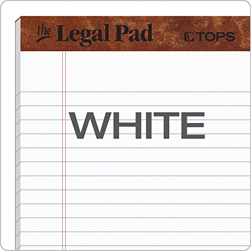 TOPS 5 x 8 Legal Pads, 12 Pack, The Legal Pad Brand, Narrow Ruled, White Paper, 50 Sheets Per Writing Pad, Made in the USA (7500)