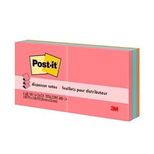Post-it Super Sticky Notes, 3x3 in, 6 Pads, 2x the Sticking Power, Poptimistic, Bright Colors, Recyclable (622-8SSAN)