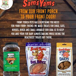 Sam's Yams Sweet Potato Dog Treats, Healthy Dog Treats for Small, Medium, and Large Breed Dogs - Made in USA, High Fiber, Vegan Dental Chews - Veggie Rawhide, Sweet Potato Dog Chewz, 14oz Single Pack