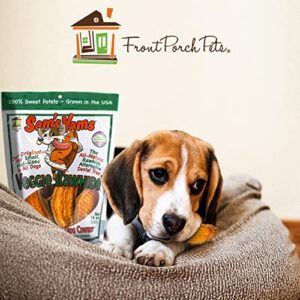Sam's Yams Sweet Potato Dog Treats, Healthy Dog Treats for Small, Medium, and Large Breed Dogs - Made in USA, High Fiber, Vegan Dental Chews - Veggie Rawhide, Sweet Potato Dog Chewz, 14oz Single Pack