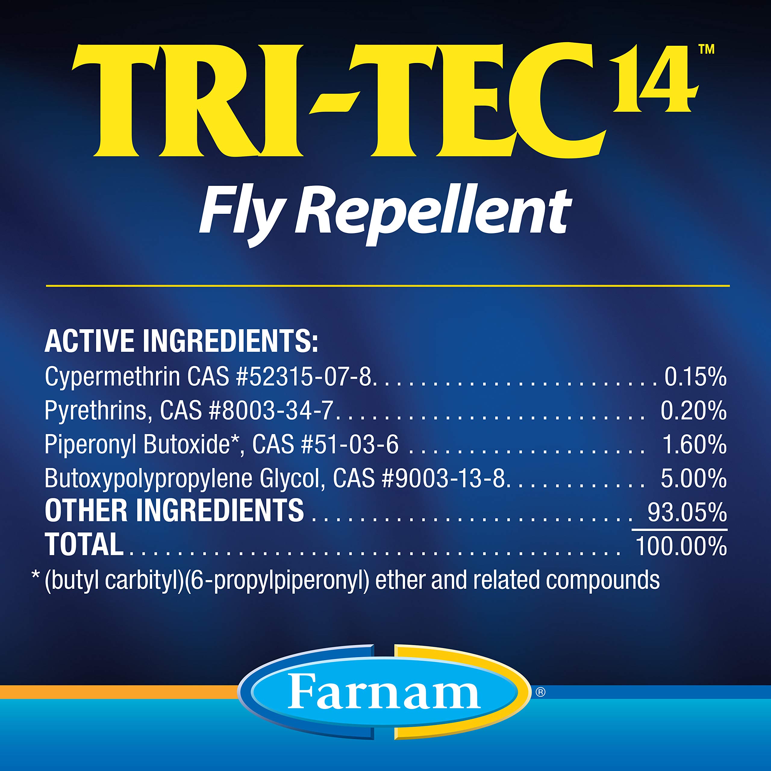 Farnam Tri-Tec 14 Horse Fly Spray, Kills, Repels, Protects, 32 Ounces