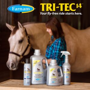 Farnam Tri-Tec 14 Horse Fly Spray, Kills, Repels, Protects, 32 Ounces