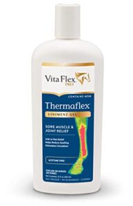 vita flex thermaflex liniment gel for sore muscles and joint relief in horses 12 fluid ounces