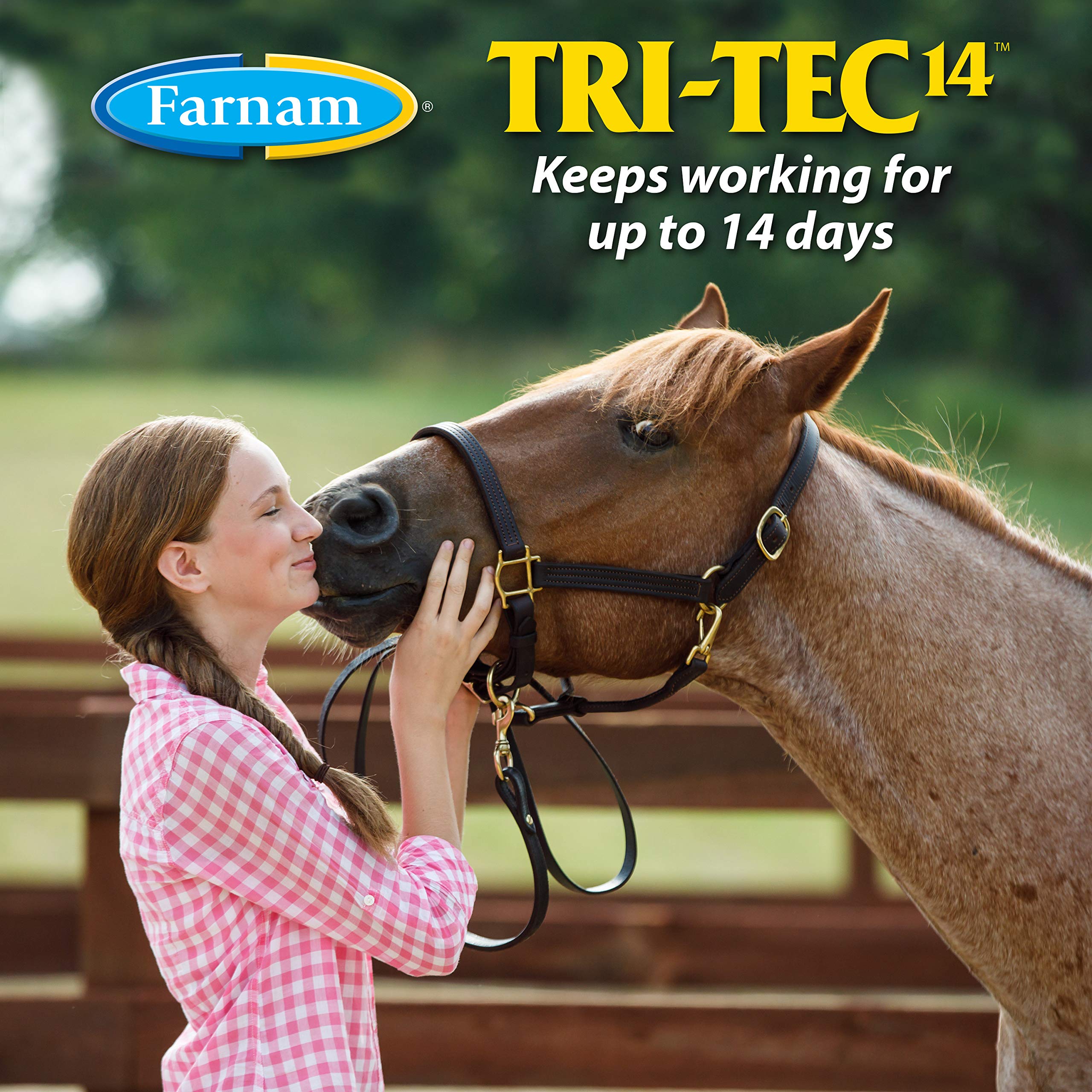 Farnam Tri-Tec 14 Horse Fly Spray, Kills, Repels, Protects, 32 Ounces