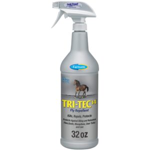 Farnam Tri-Tec 14 Horse Fly Spray, Kills, Repels, Protects, 32 Ounces