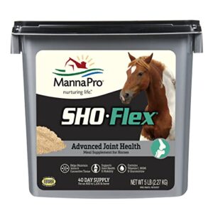 manna pro sho-flex supplement for horses | formulated with msm, glucosamine, and chondroitin | 5 pounds