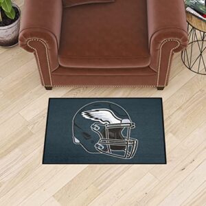 FANMATS 5822 Philadelphia Eagles Starter Mat Accent Rug - 19in. x 30in. | Sports Fan Home Decor Rug and Tailgating Mat - Eagles Helmet Logo
