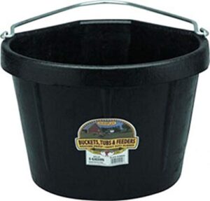 miller co rubber corner bucket, 5 gallon, black