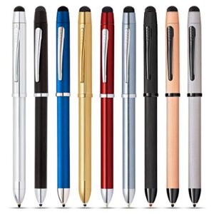 Cross Tech3+ Engraved Refillable Multi-Function Ballpoint Pen with Stylus, Medium Ballpen And Pencil, Includes Premium Gift Box - Satin Black