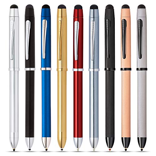 Cross Tech3+ Engraved Refillable Multi-Function Ballpoint Pen with Stylus, Medium Ballpen And Pencil, Includes Premium Gift Box - Satin Black