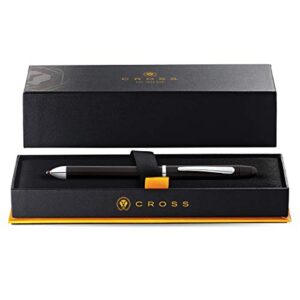 Cross Tech3+ Engraved Refillable Multi-Function Ballpoint Pen with Stylus, Medium Ballpen And Pencil, Includes Premium Gift Box - Satin Black