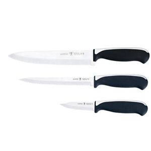 henckels everedge plus starter knife set, 3-piece, black/stainless steel