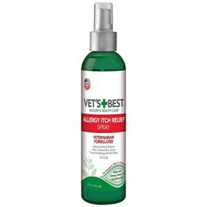 vet's best allergy itch relief spray for dogs | soothes dog dry skin | relieves the urge to itch, lick, and scratch | 8 ounces