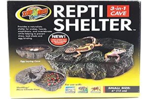 zoo med reptile shelter 3 in 1 cave, small