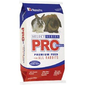 select series pro formula rabbit feed | premium everyday feed with optimal fiber level suitable for all rabbits | firm and durable rabbit food pellets | 50lbs