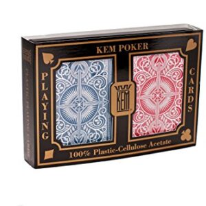 Kem Playing Cards Arrow Red and Blue, Poker Size-Standard Index Playing Cards (Pack of 2),1007268