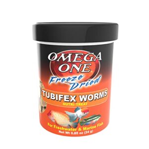 omega one freeze dried tubifex worms, 0.85 oz