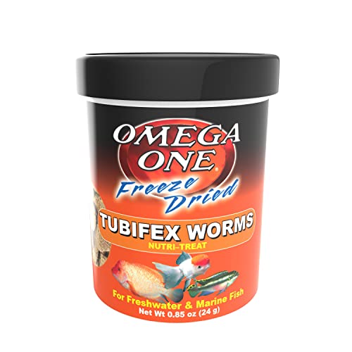 Omega One Freeze Dried Tubifex Worms, 0.85 oz