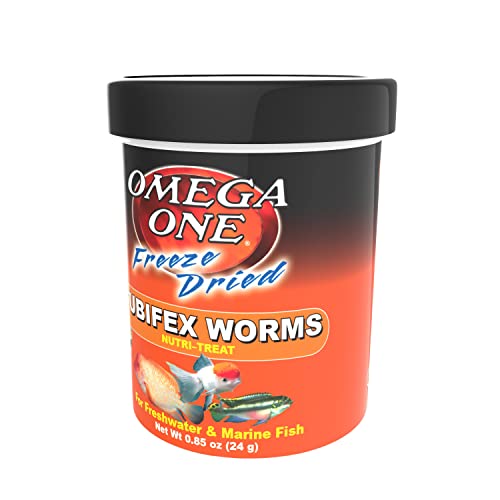 Omega One Freeze Dried Tubifex Worms, 0.85 oz