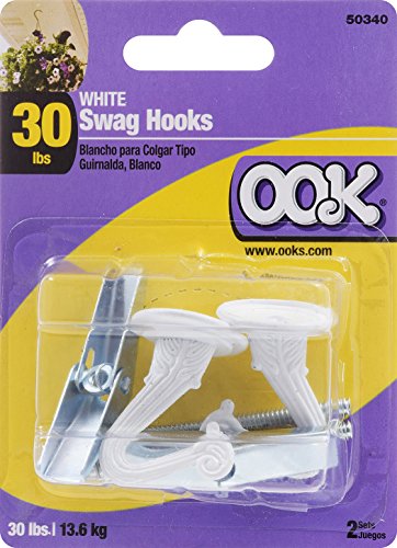 OOK Alloy Steel 534516 50340 Swag Hooks, White