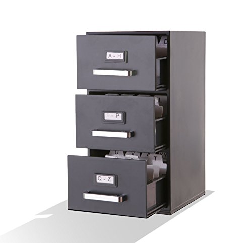 Mini File Cabinet Business Card Holder 3-Drawer