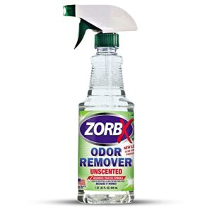 zorbx unscented odor remover spray - perfect solution for strong odor | advanced trusted formula & fast-acting odor eliminator for dog, cat, puppy (32oz.)