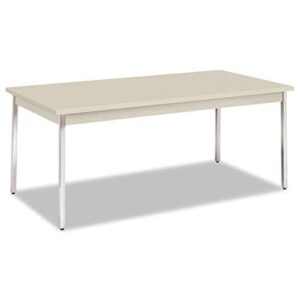 the hon company utility table, 72 by 36 by 29-inch, light gray