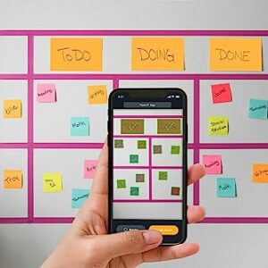 Post-it Super Sticky Notes, 8x6 inches, 4 Pads, (Orange, Pink, Blue, Green), Recyclable (6845-SSP)