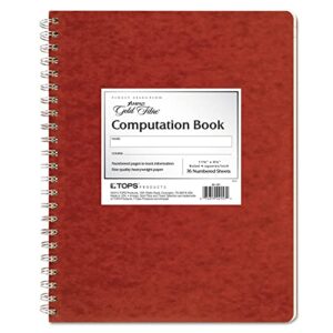 Ampad Computation Book, 4x4 Quad Ruled, 76 Sheets, 11-3/4" x 9-1/4"