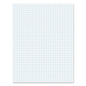 Ampad 8 1/2 x 11 Inches White Quad Pad, 4 Square Inch, 50 Sheets, 1 Each (22-030C)