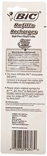 BIC Refill for Velocity, A.I, Pro+ Retractable Ballpoint, Medium, BLK, 2/Pack