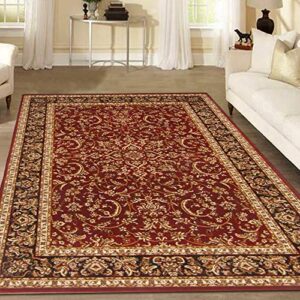 Radici Noble Area Rug, 5'5"x8'3", burgundy