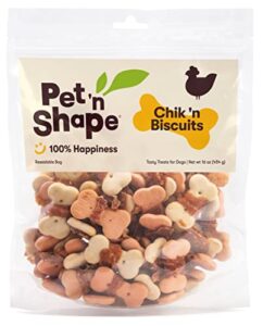pet 'n shape chik 'n wrapped biscuits – jerky dog treats - 1 pound