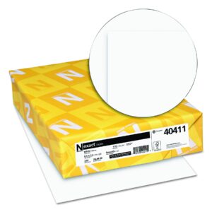 Wausau Paper Index Card Stock, 92 Brightness, 110 lb, Letter, White, 250 Sheets per Pack (49411)