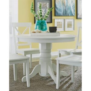 Homestyles Warwick Dining Table, W-42”, D-42”, H-30”, Off White