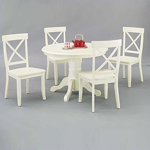 Homestyles Warwick Dining Table, W-42”, D-42”, H-30”, Off White