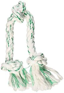 petmate booda fresh n floss 3 knot tug rope dog toy, large, spearmint
