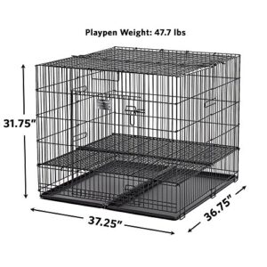 MidWest Homes For Pets Puppy Playpen Crate - 236-10 Grid & Pan Included