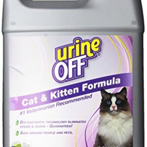 Urine Off Kitten & Cat Pet Stain Remover | Fresh Scent Carpet Cleaner | Bio Enzymatic Stain & Urine Odor Eliminator | Pet Safe Cleaner | 1 gal.