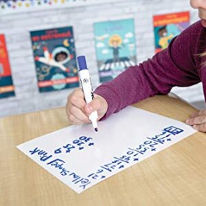 GoWrite! Dry Erase Sheets, Self-Adhesive, 8-1/2" x 11", White, 5 Sheets