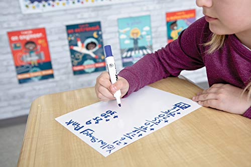 GoWrite! Dry Erase Sheets, Self-Adhesive, 8-1/2" x 11", White, 5 Sheets