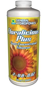 general hydroponics floralicious plus, vitality plant food, 2-0.8-0.5, 1 qt.
