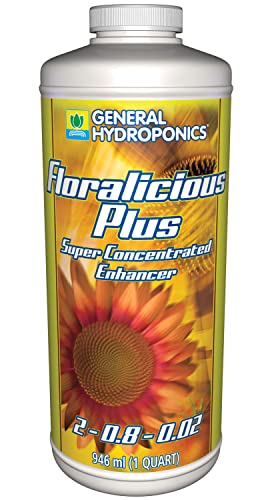 General Hydroponics Floralicious Plus, Vitality Plant Food, 2-0.8-0.5, 1 qt.