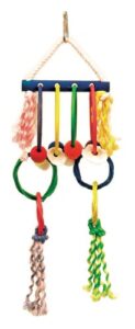 prevue hendryx stick staxs hula hooops bird toy, multi, small (62424)
