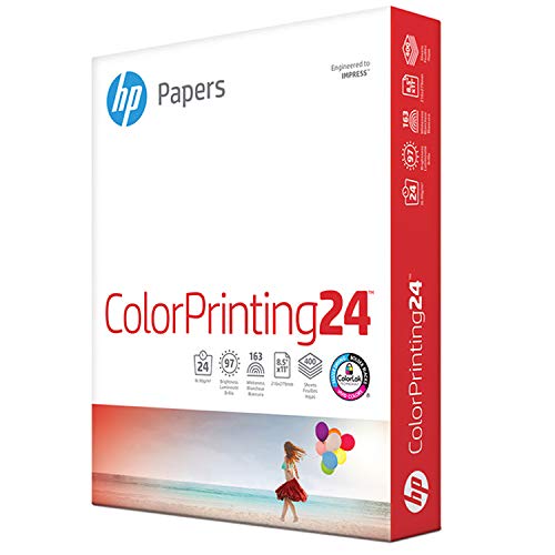 HP Color Inkjet & Laser Paper, 24 lbs, 8.5 x11-Inch Letter, 97 Bright, 400 Sheets (202040)