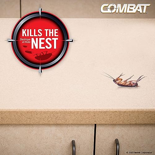 Combat Roach Killing Bait Stations for Small Roaches, Kills Roaches and Eggs, 12 Count