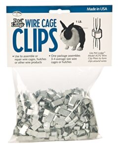 pet lodge wire cage clips metal clips for assembling & repairing rabbit hutches & pet homes (1 lb.) (item no. acc1)