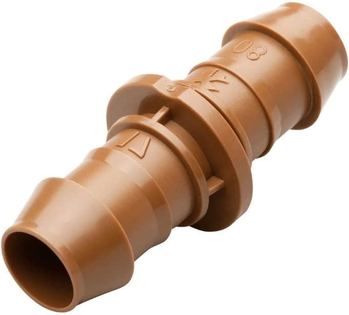 Rain Bird BC50/4PS2 Drip Irrigation Universal Barbed Coupling Fitting, 5/8", 1/2", .700" Drip Tubing, (Pack of 4)