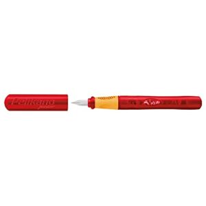 Pelikan Pelikano Jr. Fountain Pen, Right-Handed, Medium Nib, Red, 1 Pen, 940882