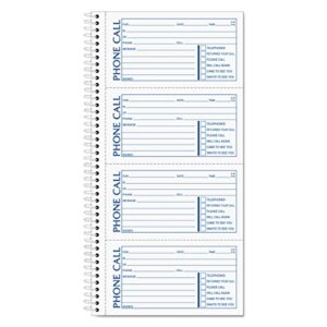 tops phone message book, carbonless duplicate, 4 messages per page, 200 set per book (4002)
